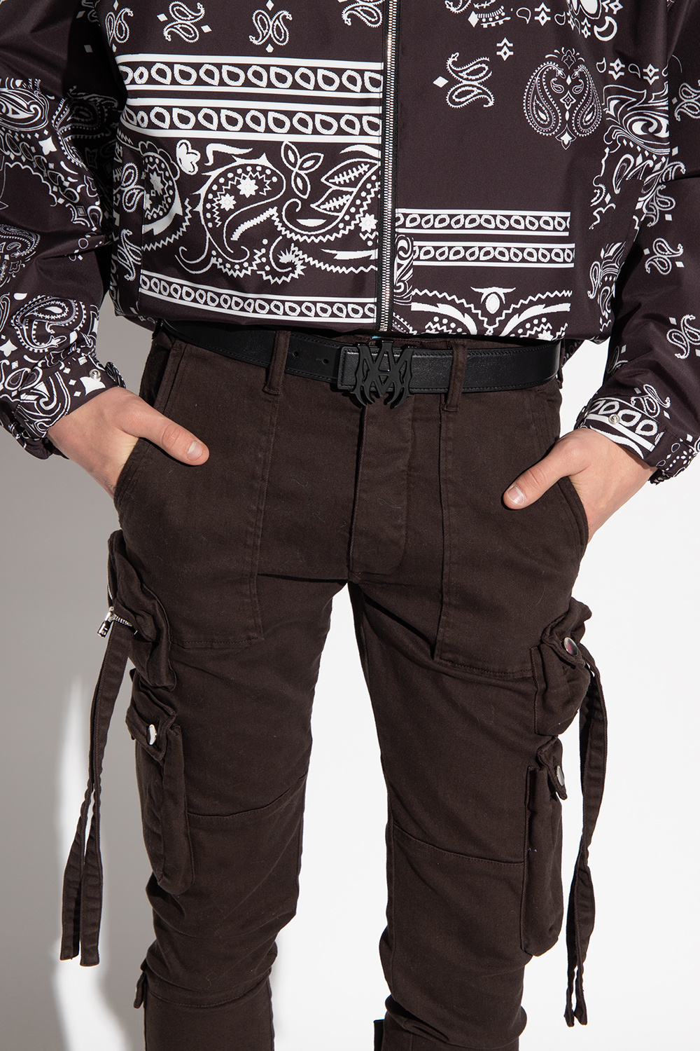 Black Leather belt Amiri - SchaferandweinerShops Japan